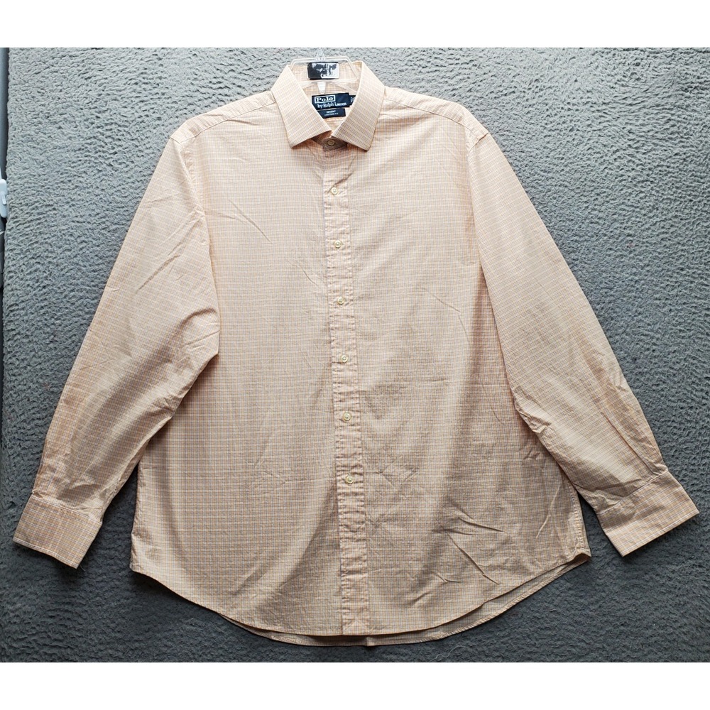 Polo Ralph Lauren Regent Dress Shirt Mens 17.5 Multi Check Custom Fit Button Up
